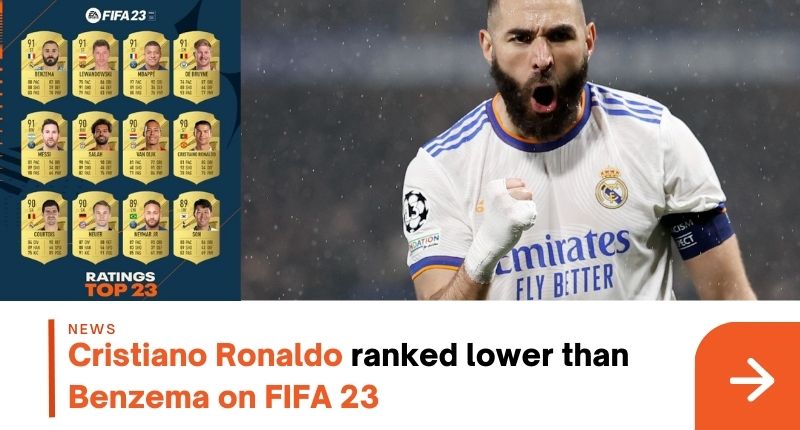 Cristiano Ronaldo ranked lower than Benzema on FIFA 23