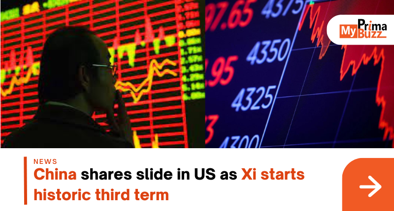 China Shares Slide In Us As Xi Starts Historic Third Term